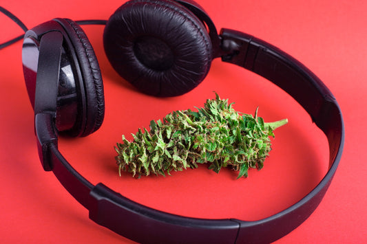 Headphones, weed, cannabis, music, relaxing